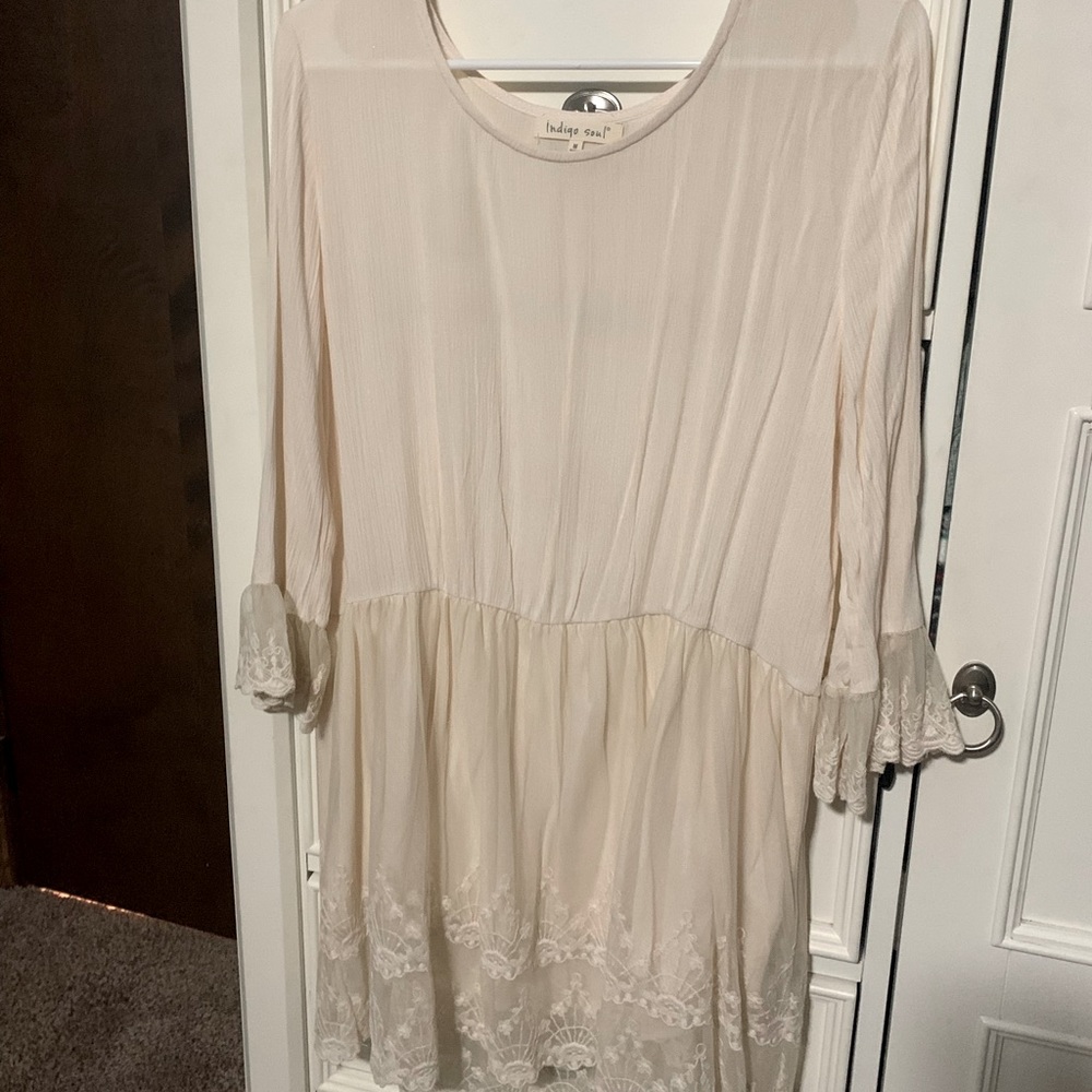 Indigo soul women’s lace embellished shirt